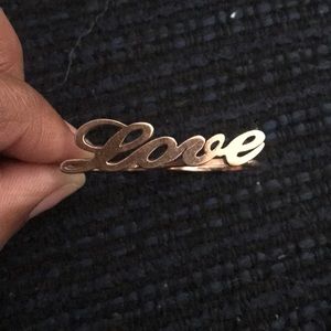 14k Rose Gold  Love 2 Finger Ring